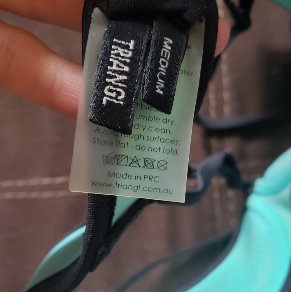 Triangl Teal Swim Top - Picture 4 of 5